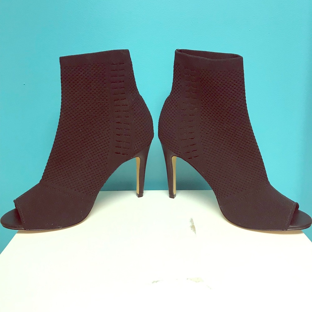 Black Express peep toe heels